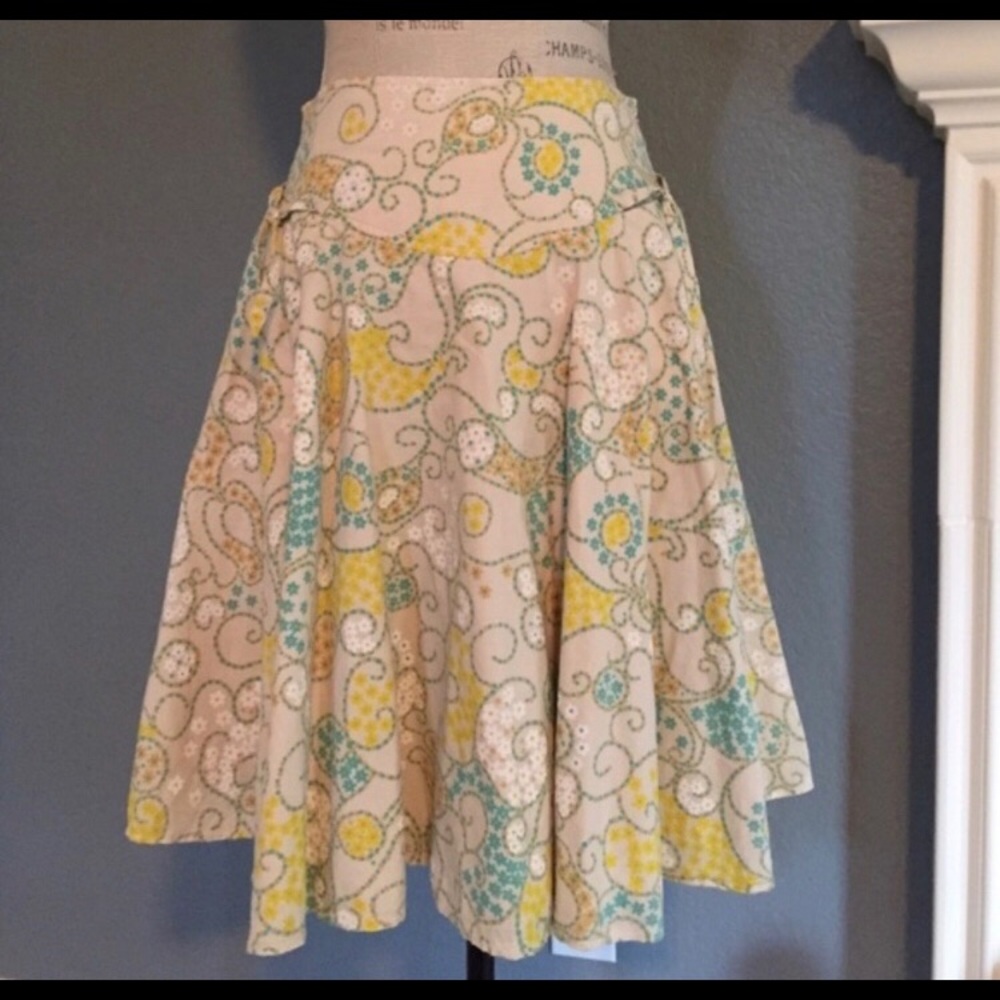 Anthropologie Odille Floral Skirt